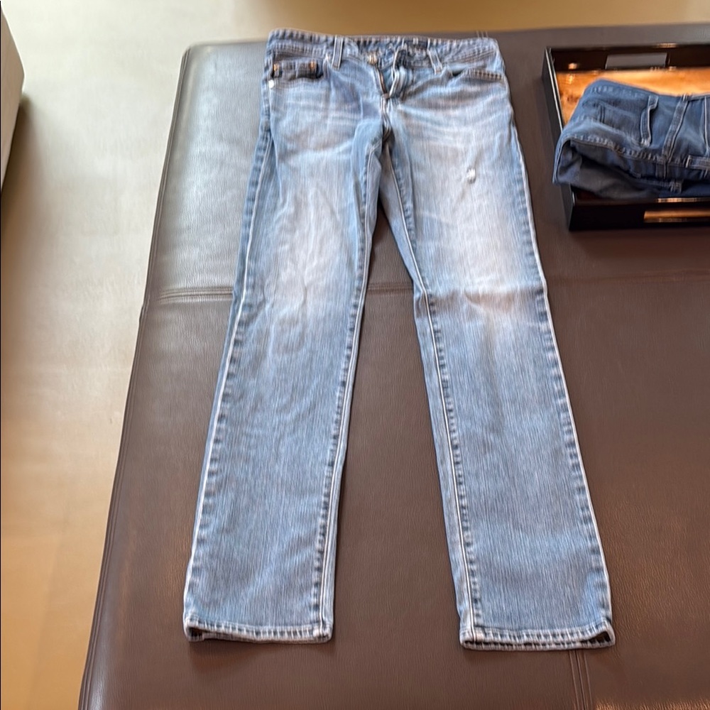 Ag Adriano Goldschmied Blue Straight Jeans
